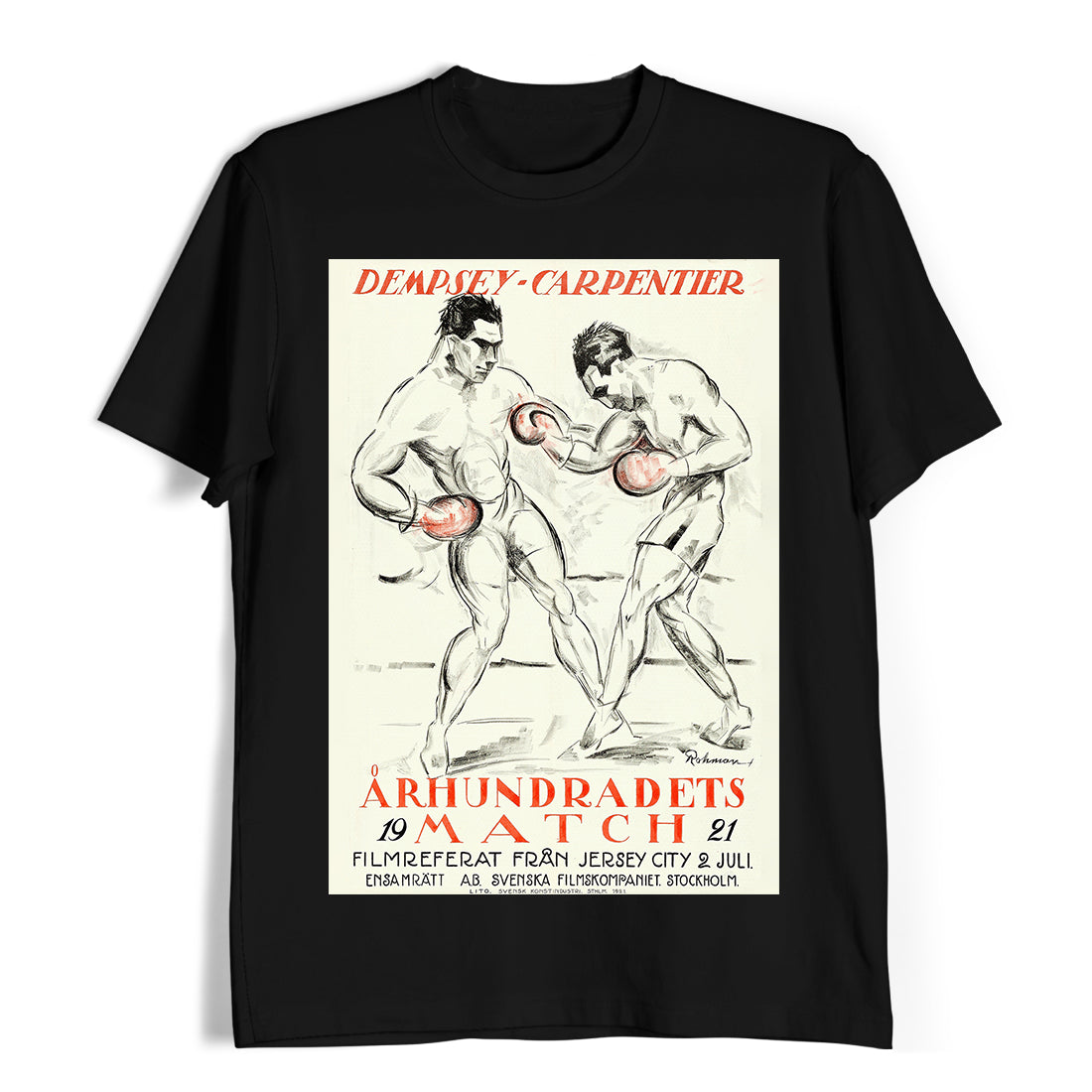 Boxing Poster Dempsey Vs. Carpentier T-Shirt