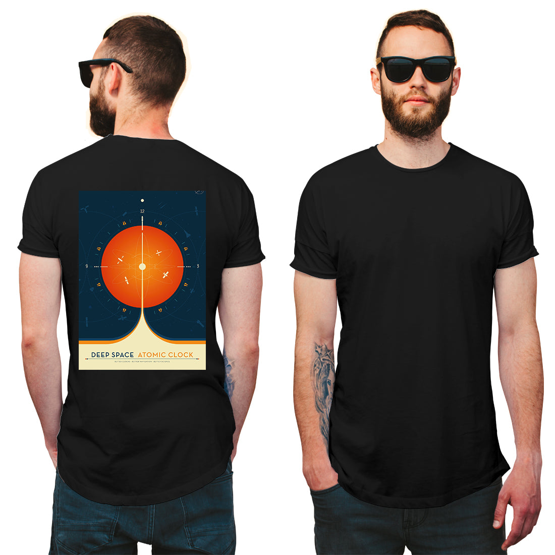 Deep Space Atomic Clock Orange NASA 1958 T-Shirt