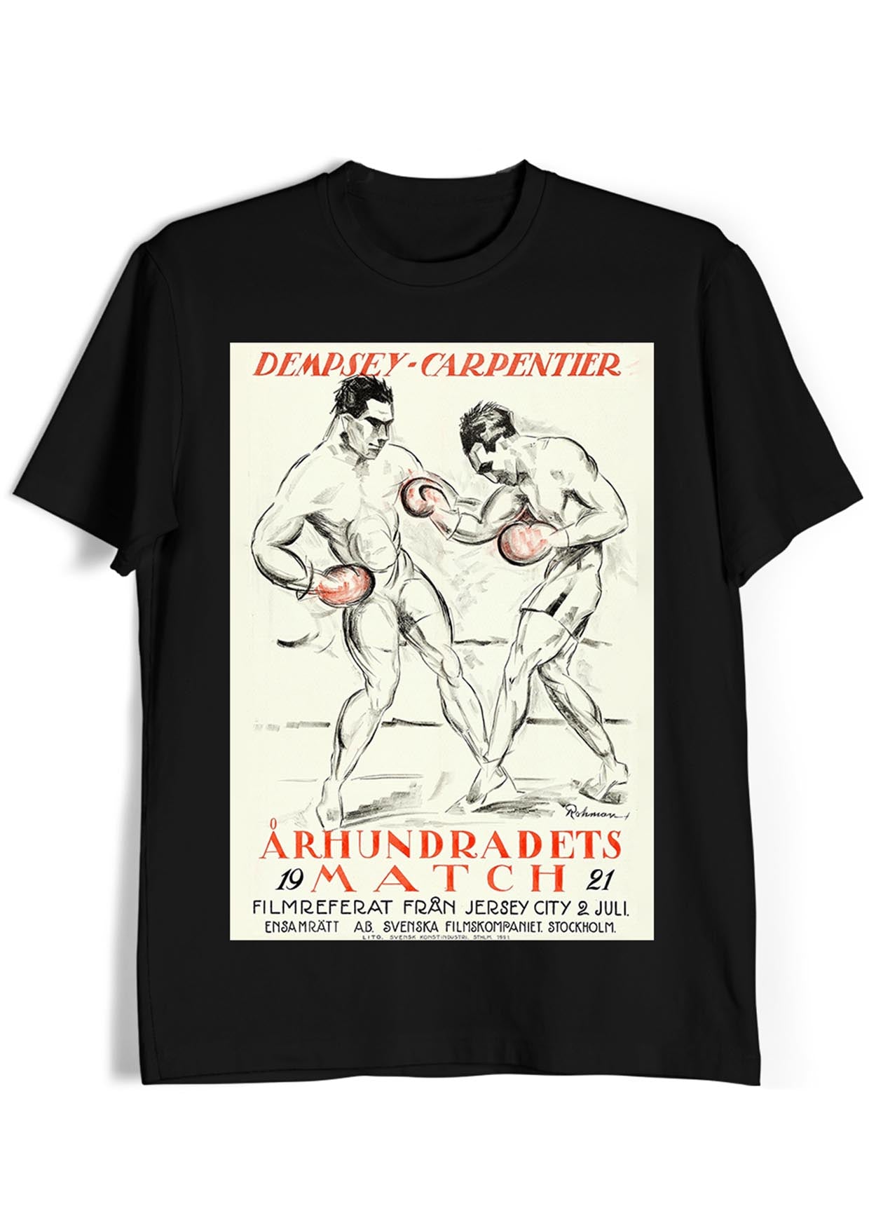 Boxing Poster Dempsey Vs. Carpentier T-Shirt