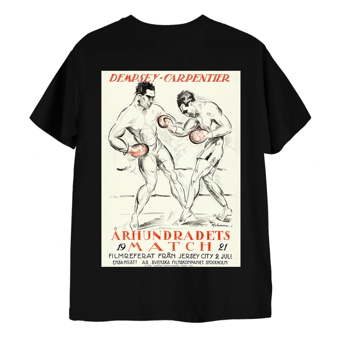 Boxing Poster Dempsey Vs. Carpentier T-Shirt