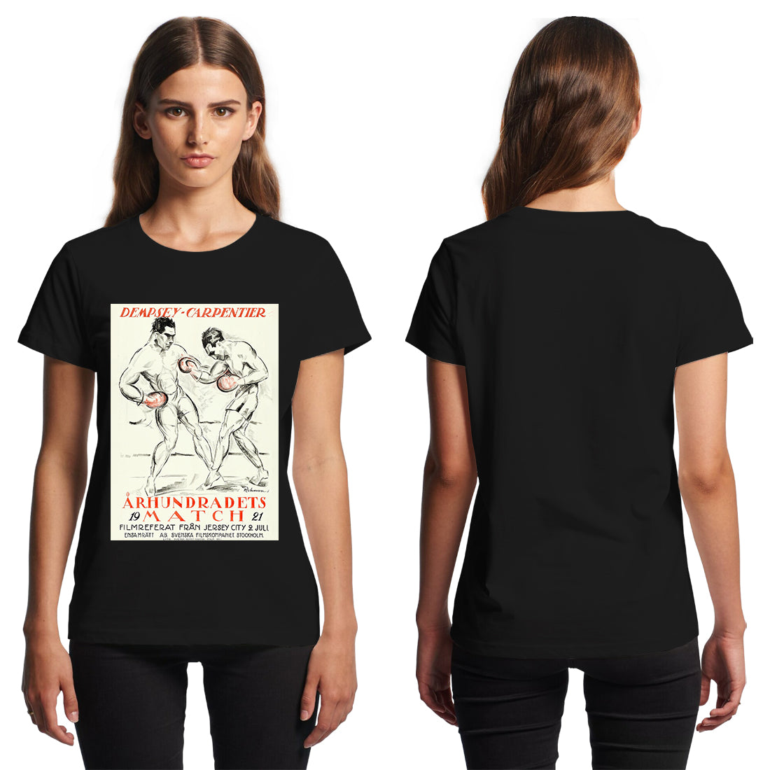 Boxing Poster Dempsey Vs. Carpentier T-Shirt